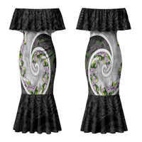 Piko Hawaii Couples Matching Mermaid Dress and Hawaiian Shirt Polynesian Pattern With Maile Pikake Honohono Lei LT05 - Polynesian Pride