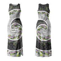 Piko Hawaii Couples Matching Tank Maxi Dress and Hawaiian Shirt Polynesian Pattern With Maile Pikake Honohono Lei LT05 - Polynesian Pride