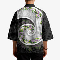 Piko Hawaii Kimono Polynesian Pattern With Maile Pikake Honohono Lei LT05 - Polynesian Pride