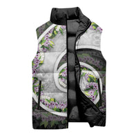 Piko Hawaii Sleeveless Puffer Jacket Polynesian Pattern With Maile Pikake Honohono Lei LT05 - Polynesian Pride