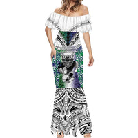 Custom New Zealand Warrior Mermaid Dress Maori Tribal Pattern LT05 - Polynesian Pride