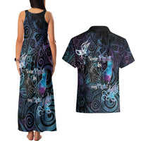 Suicide Awareness Couples Matching Tank Maxi Dress and Hawaiian Shirt You Are Not Alone - Polynesian Pride