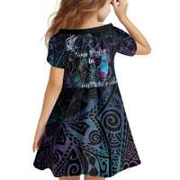 Suicide Awareness Kid Short Sleeve Dress You Are Not Alone - Polynesian Pride