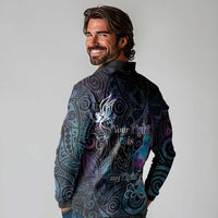 Suicide Awareness Long Sleeve Polo Shirt You Are Not Alone - Polynesian Pride