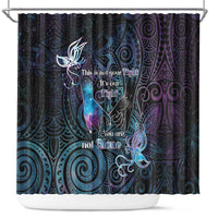 Suicide Awareness Shower Curtain You Are Not Alone - Polynesian Pride