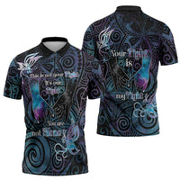 Suicide Awareness Zipper Polo Shirt You Are Not Alone - Polynesian Pride