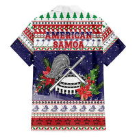 American Samoa Christmas Family Matching Long Sleeve Bodycon Dress and Hawaiian Shirt Poinsettia La Maunia Le Kilisimasi