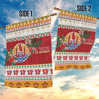 French Polynesia Christmas Garden Flag Coat Of Arms Merry Xmas LT05 - Polynesian Pride