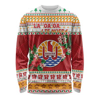 French Polynesia Christmas Long Sleeve Shirt Coat Of Arms Merry Xmas