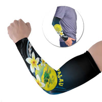 Palau United Nations Day Arm Sleeves Polynesian Curves Plumeria - Polynesian Pride