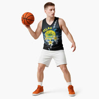 Palau United Nations Day Basketball Jersey Polynesian Curves Plumeria - Polynesian Pride