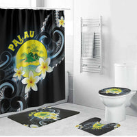 Palau United Nations Day Bathroom Set Polynesian Curves Plumeria - Polynesian Pride