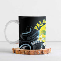 Palau United Nations Day Ceramic Mug Polynesian Curves Plumeria - Polynesian Pride