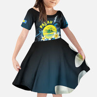 Palau United Nations Day Family Matching Puletasi and Hawaiian Shirt Polynesian Curves Plumeria - Polynesian Pride