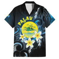 Palau United Nations Day Family Matching Summer Maxi Dress and Hawaiian Shirt Polynesian Curves Plumeria - Polynesian Pride