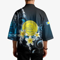 Palau United Nations Day Kimono Polynesian Curves Plumeria LT05 - Polynesian Pride