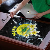 Palau United Nations Day Puzzle Polynesian Curves Plumeria - Polynesian Pride