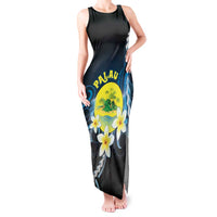 Palau United Nations Day Tank Maxi Dress Polynesian Curves Plumeria - Polynesian Pride