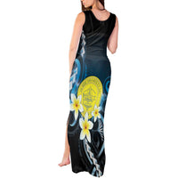 Palau United Nations Day Tank Maxi Dress Polynesian Curves Plumeria - Polynesian Pride