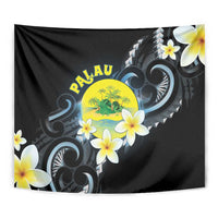Palau United Nations Day Tapestry Polynesian Curves Plumeria - Polynesian Pride