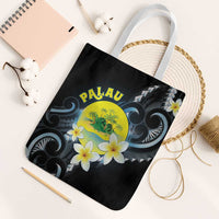 Palau United Nations Day Tote Bag Polynesian Curves Plumeria - Polynesian Pride