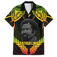 Personalised Vanuatu Father Lini Day Family Matching Long Sleeve Bodycon Dress and Hawaiian Shirt Polynesian Tribal Pattern LT05 Dad's Shirt - Short Sleeve Black - Polynesian Pride