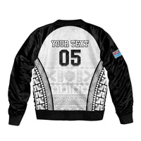 Custom Fiji Tapa Football Bomber Jacket Sporty Style