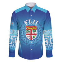 Custom Fiji Football Family Matching Off Shoulder Short Dress and Hawaiian Shirt Fijian Tapa Pattern