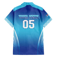 Custom Fiji Football Family Matching Summer Maxi Dress and Hawaiian Shirt Fijian Tapa Pattern