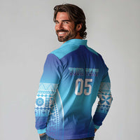 Custom Fiji Football Long Sleeve Polo Shirt Fijian Tapa Pattern LT05 - Polynesian Pride