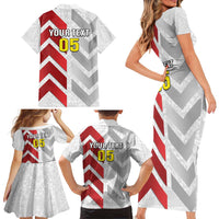 Custom New Caledonia Football Family Matching Short Sleeve Bodycon Dress and Hawaiian Shirt Unique Style