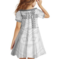 Custom New Caledonia Football Kid Short Sleeve Dress Go The Kagus