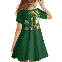 Cook Islands 15 Finest Family Matching Off Shoulder Maxi Dress and Hawaiian Shirt Plumeria Polynesian Turtle