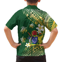 Cook Islands 15 Finest Family Matching Puletasi and Hawaiian Shirt Plumeria Polynesian Turtle