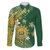 Cook Islands 15 Finest Family Matching Summer Maxi Dress and Hawaiian Shirt Plumeria Polynesian Turtle