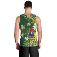 Cook Islands 15 Finest Men Tank Top Plumeria Polynesian Turtle