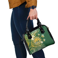 Cook Islands 15 Finest Shoulder Handbag Plumeria Polynesian Turtle