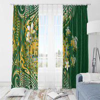 Cook Islands 15 Finest Window Curtain Plumeria Polynesian Turtle