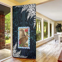 New Zealand Weka Door Cover Maori Hen Koru Pattern - Polynesian Pride