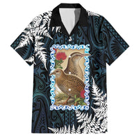 New Zealand Weka Family Matching Puletasi and Hawaiian Shirt Maori Hen Koru Pattern