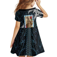 New Zealand Weka Family Matching Summer Maxi Dress and Hawaiian Shirt Maori Hen Koru Pattern