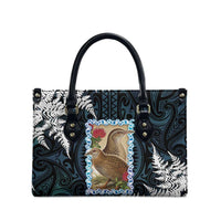 New Zealand Weka Leather Bag Maori Hen Koru Pattern - Polynesian Pride