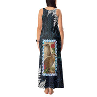 New Zealand Weka Tank Maxi Dress Maori Hen Koru Pattern LT05 - Polynesian Pride