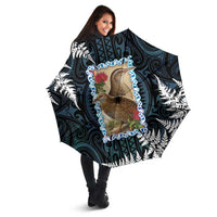 New Zealand Weka Umbrella Maori Hen Koru Pattern - Polynesian Pride