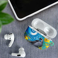 New Zealand Kokako Bird AirPods Case Maori Koru With Kowhai Flowers - Polynesian Pride