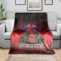 Australia And New Zealand ANZAC Day Blanket Soldiers Lest We Forget