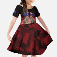 Australia And New Zealand ANZAC Day Family Matching Long Sleeve Bodycon Dress and Hawaiian Shirt Soldiers Lest We Forget