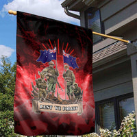 Australia And New Zealand ANZAC Day Garden Flag Soldiers Lest We Forget