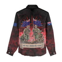 Australia And New Zealand ANZAC Day Women Casual Shirt Soldiers Lest We Forget