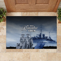 New Zealand ANZAC Day Rubber Doormat HMNZS Achilles We Will Remember Them LT05 - Polynesian Pride